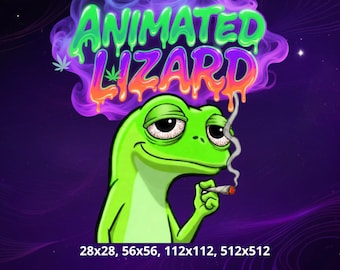 Animated Smoking Lizard Emotes – Custom Funny Alerts for Twitch & Discord