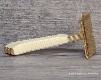 Gem Vintage Safety Razor -Replated 24K Gold