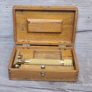 Gillette Big Fellow Vintage Safety Razor -Replated 24K Gold