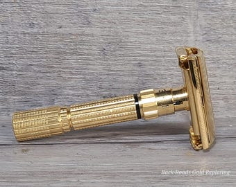 Gillette FatBoy Executive E1 1959 Vintage Safety Razor -24K Gold