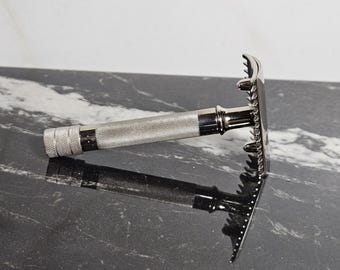 Gillette Old Type Single Ring Vintage Safety Razor-Replated Mirror Nickel