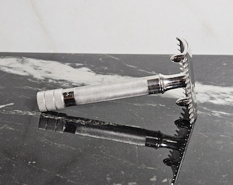 Gillette Old Type Single Ring Vintage Safety Razor-Replated Rhodium