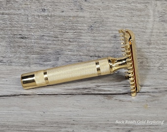 Gillette Goodwill Vintage Safety Razor -24K Gold