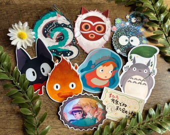 Pegatinas de películas de anime: Arte de fans ilustrado a mano, resistentes al agua, Studio G