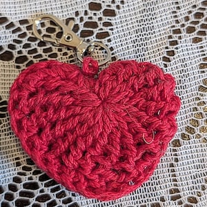 Crocheted  Keychain, Handmade Purse/Backpack Charm.