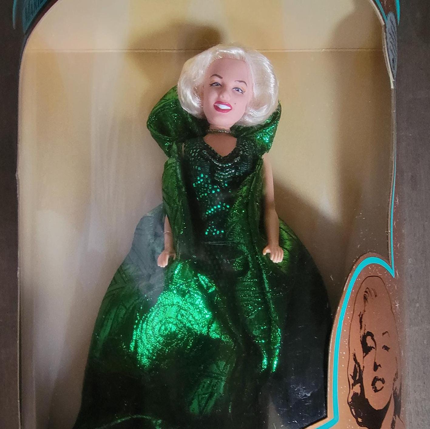 marilyn monroe doll green dress Marilyn Monroe Collector's Series Emerald Evening Marilyn Doll Limited Edition Individually Numbered Certificate of Authenticity 1993 New