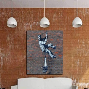 Jail Break Banksy Canvas Wall Art Banksy Wall Art Cool Poster Cool Art Pop Art Graffiti Art for Bedroom Livingroom Humor Wall Art