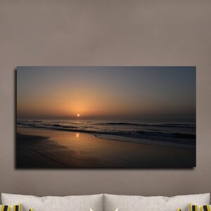 Sea Sunrise Canvas Wall Art Seaside Landscape Painting Sea Room Art Sea Wall Art Ocean Room Art Tropical Room Decor Livingroom Bedroom Art