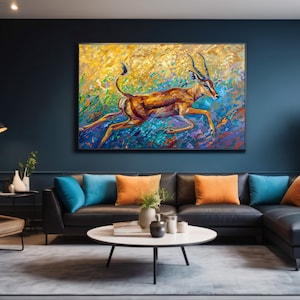 Hirsch Leinwand Kunst Hirsch Leinwand Reh Malerei Tier Leinwand Kunst AnimalPainting Tierkunst Tier Raum Kunst Leinwand Kunst Wandkunst Raumdekor