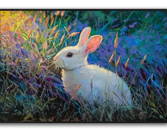 Rabbit Canvas Art | Animal Wall Decor