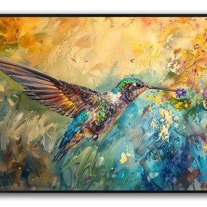Kolibri Leinwand Kunst Vogel Leinwand Vogelmalerei Süßes Tier Leinwand Tiergemälde Tier Wandkunst Tierdekor Wandkunst Raumdekor
