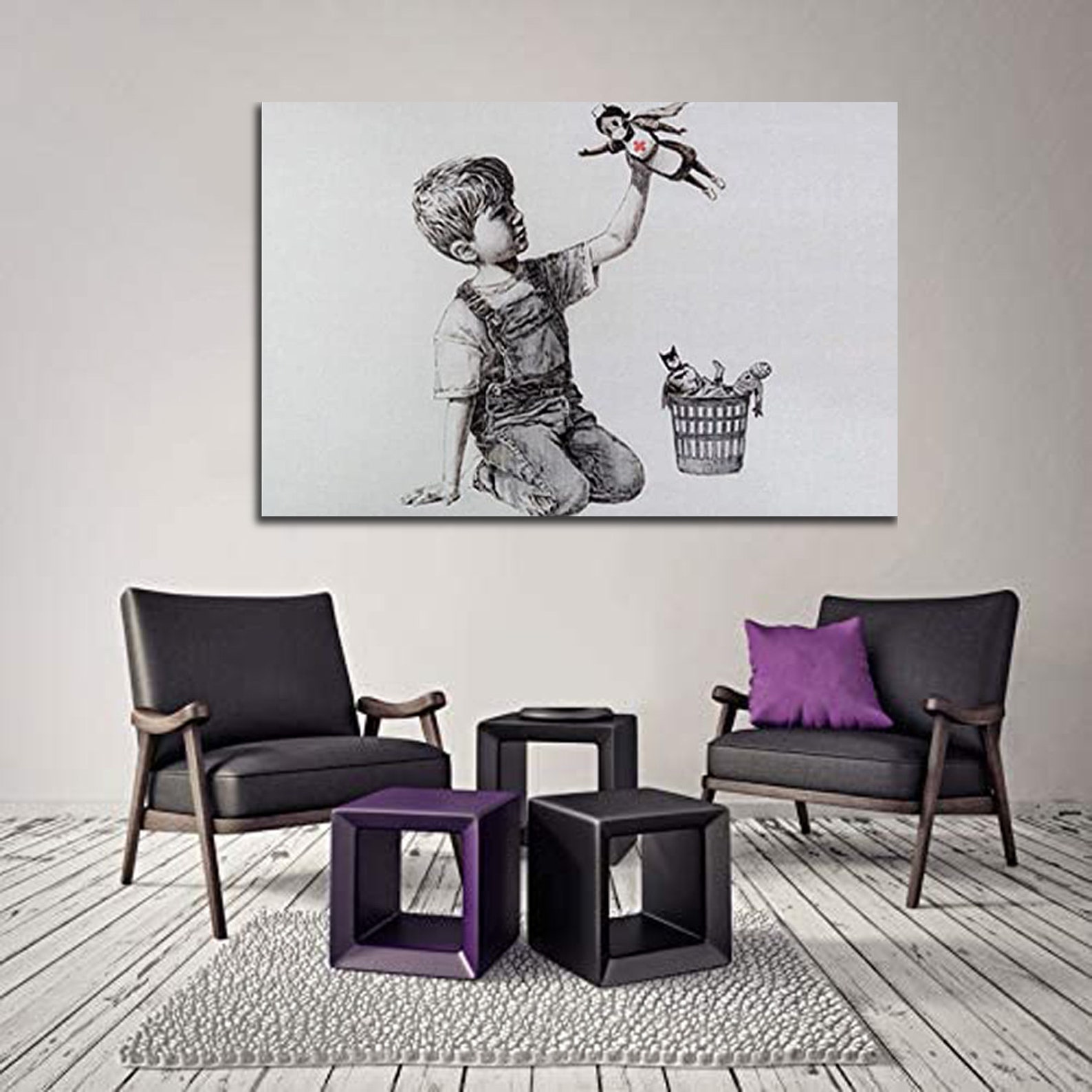 Banksy Canvas Print: Game Changer, Pop Graffiti Wall Art - Etsy