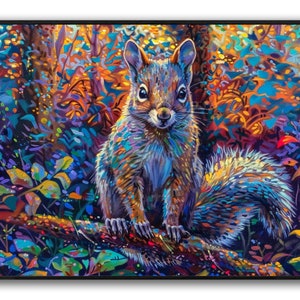 Squirrel Canvas Art Squirrel Painting on Canvas Animal Canvas Art Squirrel Canvas Animal Wall Art Canvas Art Wall Art Room Decor Wall Decor
