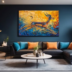 Hirsch Leinwand Kunst Hirsch Leinwand Reh Malerei Tier Leinwand Kunst AnimalPainting Tierkunst Tier Raum Kunst Leinwand Kunst Wandkunst Raumdekor