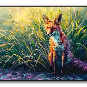 Fox Canvas Art Fox Painting on Canvas Animal Canvas Art  Fox Wall Art Animal Wall Art Animal Room Art Canvas Art Wall Art Room Decor