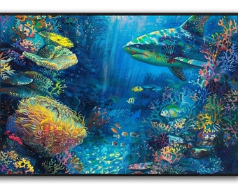 オリジナル絵画 - 「本能」 30x40インチ キャンバスに描かれた