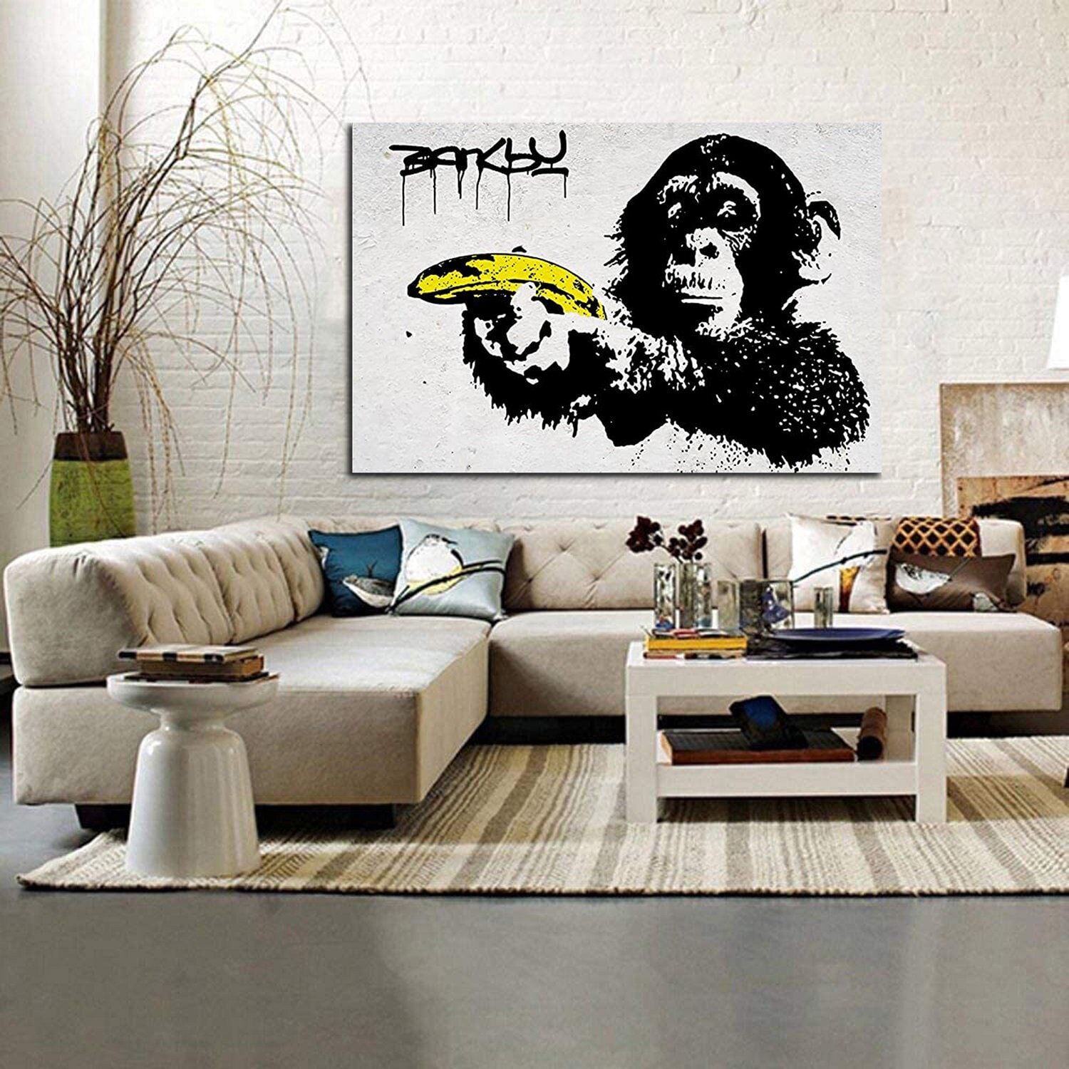 Banksy Monkey Banana - Etsy