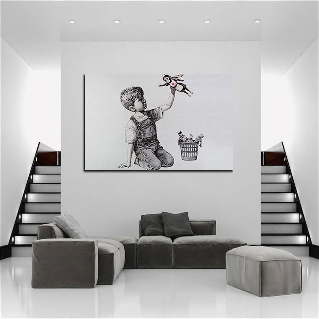 Banksy Canvas Print: Game Changer, Pop Graffiti Wall Art - Etsy