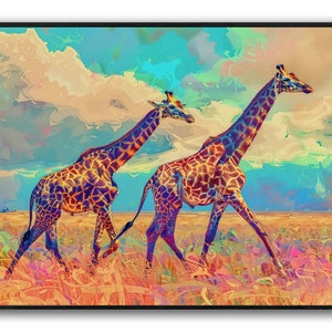 Giraffe Canvas Art GiraffePainting Animal Painting Animal Canvas Art Animal Canvas Animal Wall Art Canvas Art Wall Art Room Decor Wall Decor