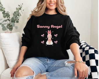 Sudadera linda de Sonny Angel, lindo suéter de cuello redondo estético, suéter acogedor para fanáticos, Sonny Angel de moda, sudadera femenina, regalo para amantes de Sonny Angel