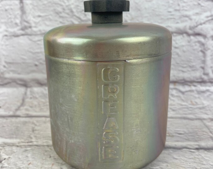 Vintage 1950's Era Aluminum Grease Jar Canister NO Strainer Etsy