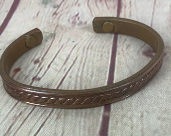 Vintage Ladies’ Braided Copper Cuff Bracelet