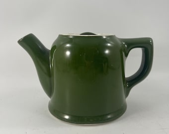 Vintage Hall China Small Green Teapot with Lid