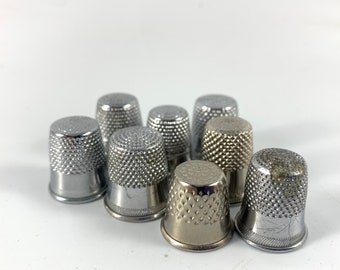 Antique Art Deco Art Nouveau 800,925,935 silver thimble thimbles with glass trim relief pattern thimble collectors