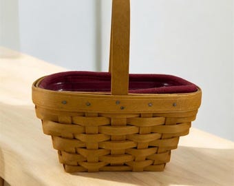 Vintage 2002 Longaberger Korb mit Innentasche