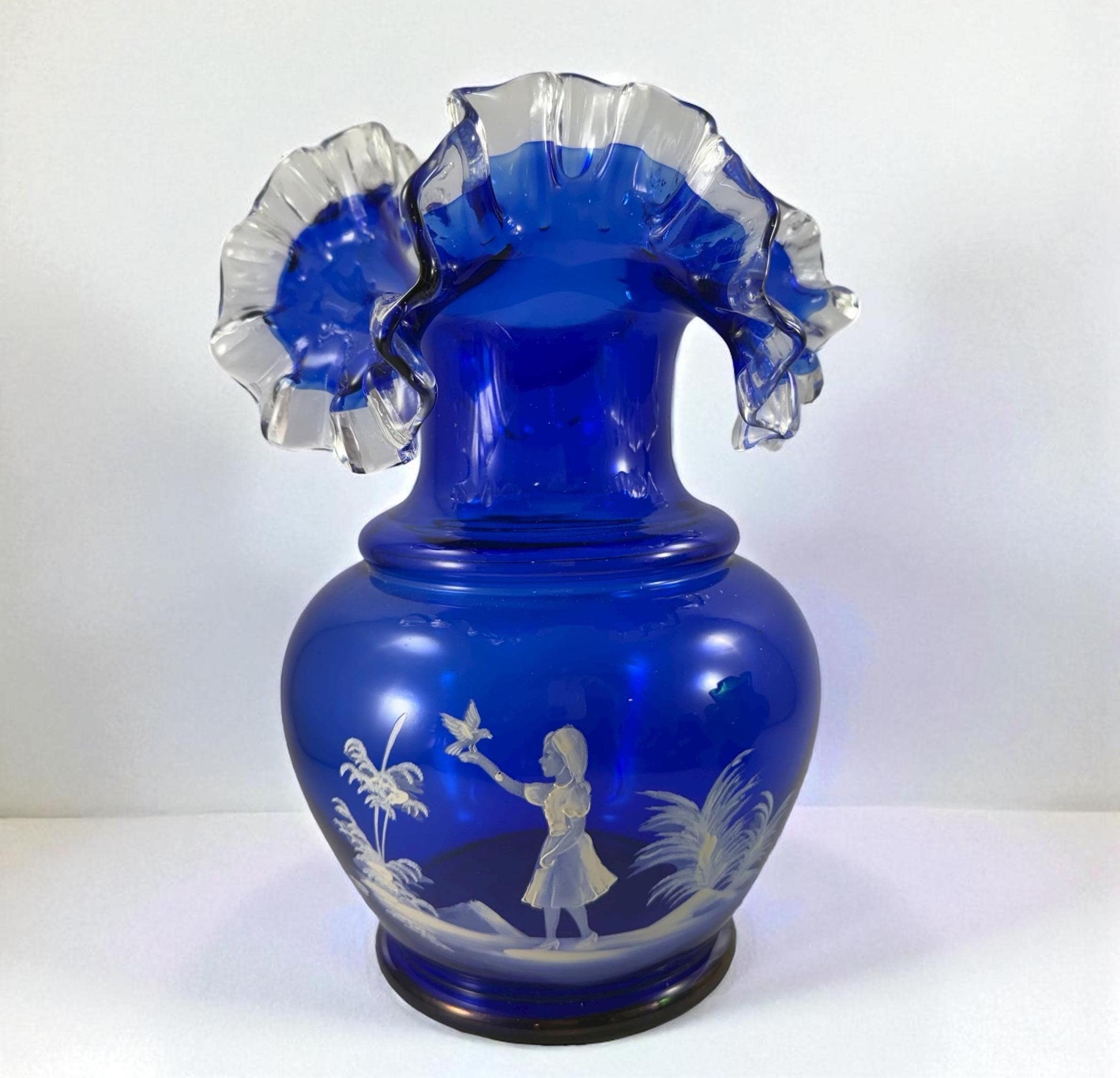 Vintage fenton blue vase - Etsy 日本