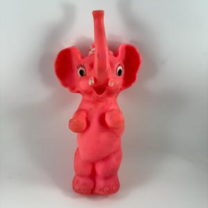 Gummifigur Quietsche Elefant, Pink, Elefant