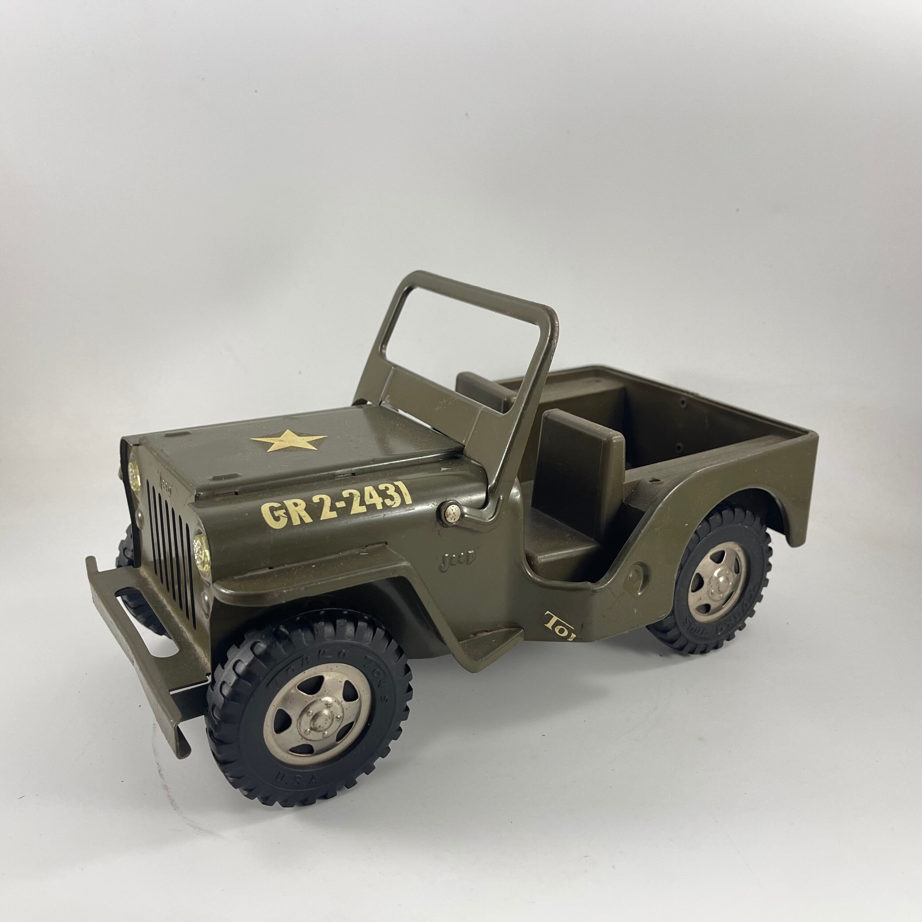 Vintage 1960's Era Tonka US Army Jeep GR2-2431 Pressed Steek Vintage 1960's Era Tonka US Army Jeep GR2-2431 Pressed Steek
