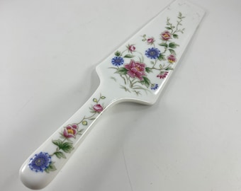 Vintage ANDREA by Sadek Decorative China Cake Server Floral Design