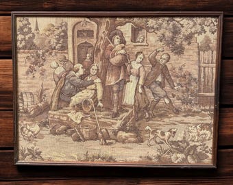 アンティークのフランス製壁掛けタペストリー（1900年頃） - Etsy 日本