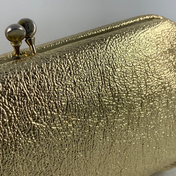 Gold shop lame purse