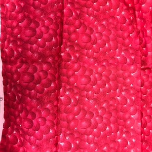 1 Yard of Red Abstract Print Cotton Fabric