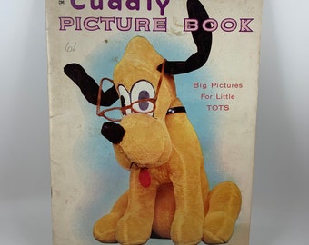 1961 Cuddly Picture Book FABULOUS Animal Pictures for Nursery Scrapbooking Altered Art