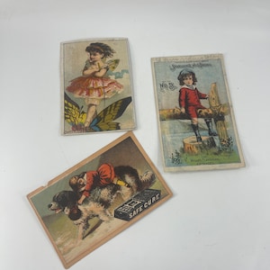 Trio von Vintage Victorian Era Trade Cards