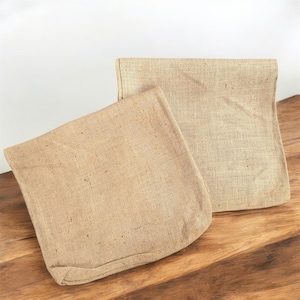 Pair of Vintage Plain Burlap Feed Sack Seed Bags