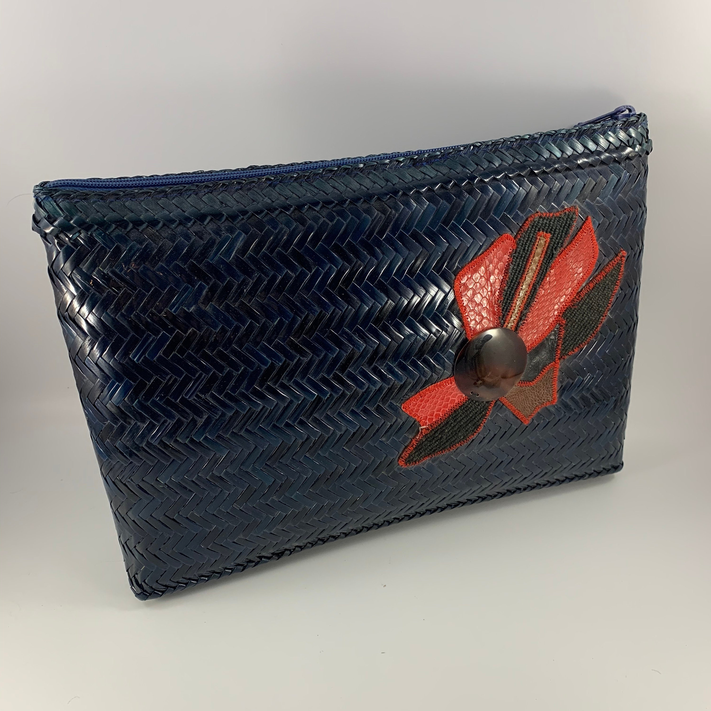 Navy blue straw handbags hotsell