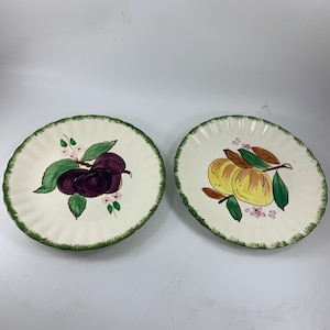 2 Vintage Blue Ridge Pottery Fruit Plates