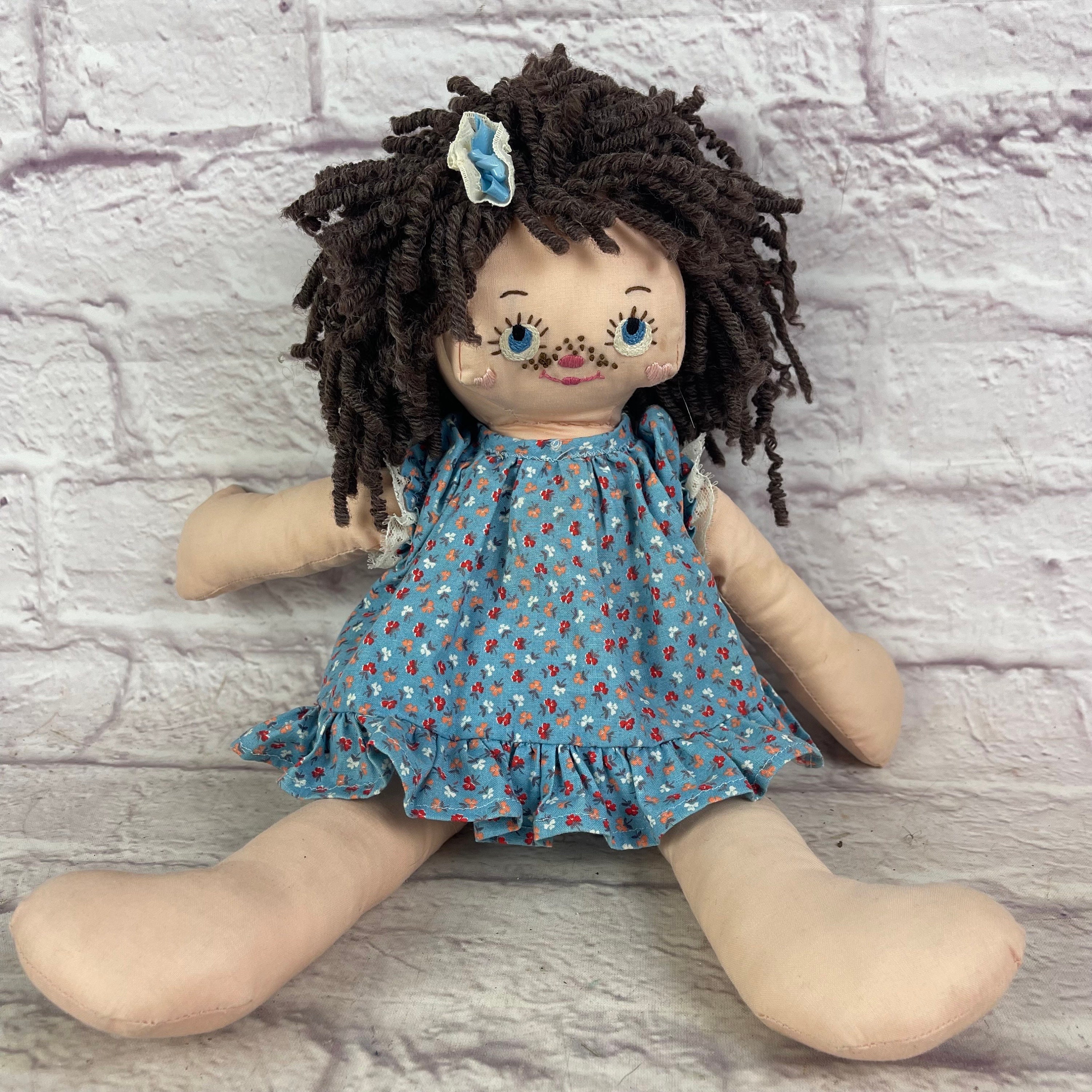 Nanchen Natur Bambola di Pezza Verde Nodino, 17 cm - Cotone bio e Lana Vergine bambina
