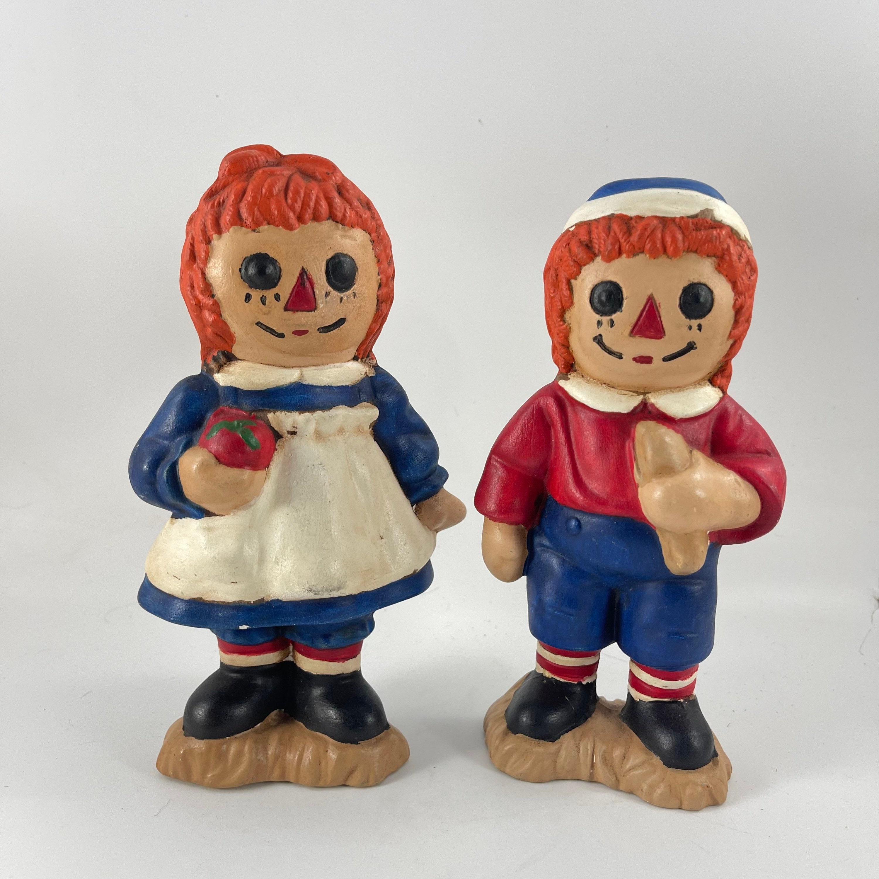 Vintage 1982 Raggedy Ann and Andy Ceramic Figurines - Etsy Vintage 1982 Raggedy Ann and Andy Ceramic Figurines - Etsy
