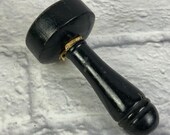 Vintage Solid Wood Wooden Black Sock Darner