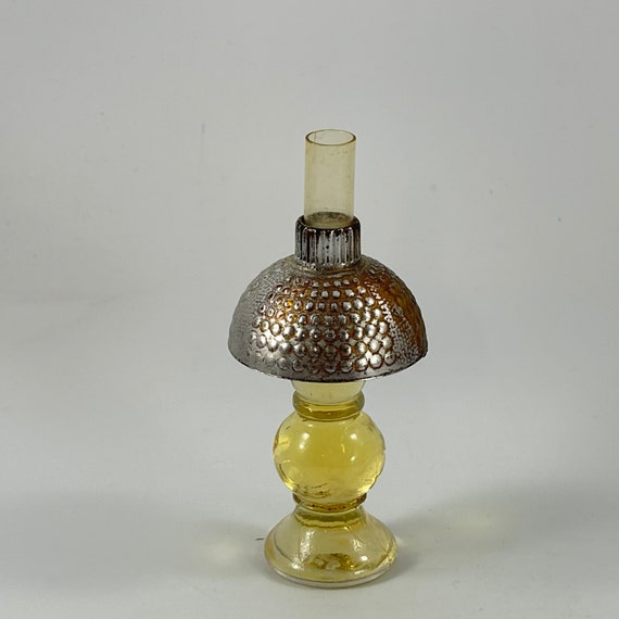 Vintage Lamp Perfume Bottle With Plastic Shade and Plastic Chimney