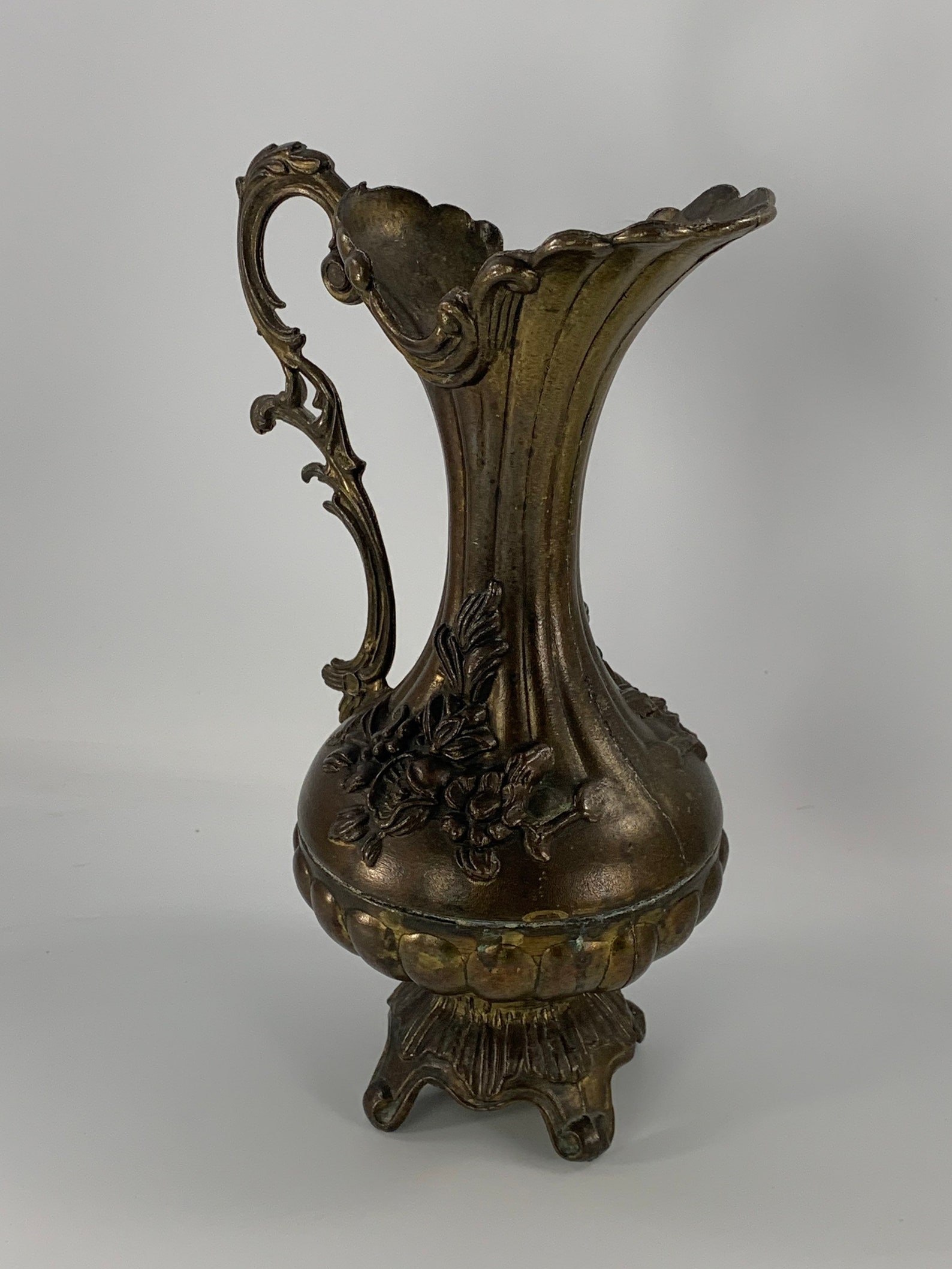 Vintage Made in Italy Ornate Italian Metal Vase or Pitcher Etsy