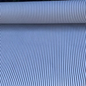 1 Yard of Vintage Blue Stripe Ticking Fabric for Upholstery Drapery Pillow Making 56&quot; Wide