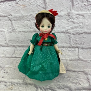 Vintage 1983 Ideal Collector’s Series Victorian Ladies Emma In Green With Stand and Tag