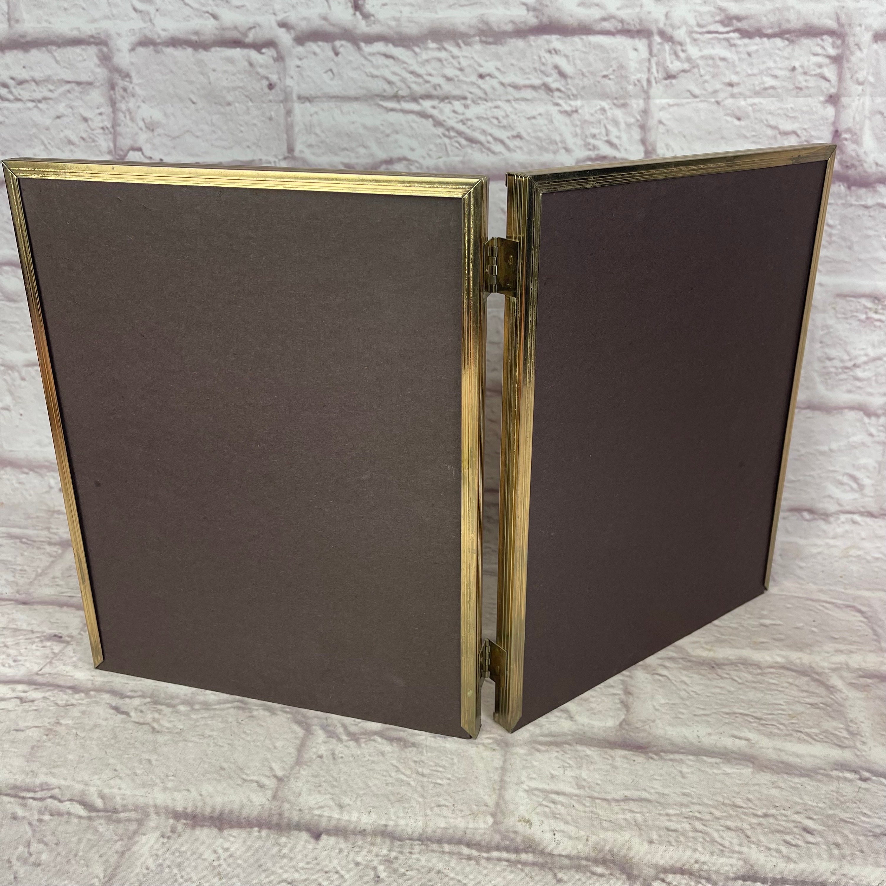 Vintage Goldtone Metal 8 X 10 Bifold Hinged Picture Frames - Etsy