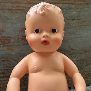 Vintage Baby Doll with Molded Hair Vinyl Body and Head